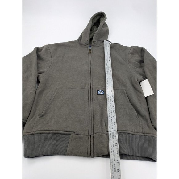 Polar King By Key Hoodie Mens Size Small Grey Thermal Lined Heavyweight Zippered - Picture 2 of 9